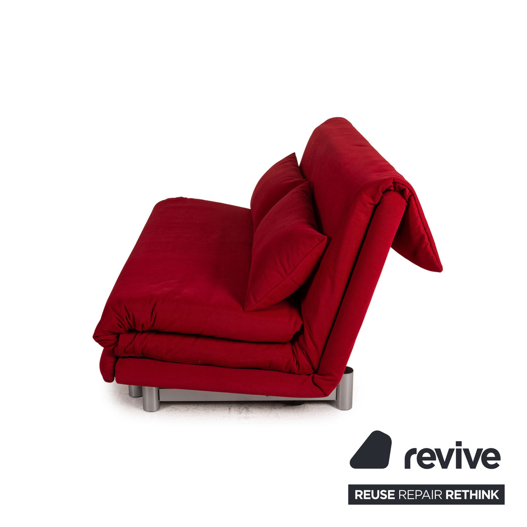 Ligne Roset Multy Stoff Sofa Bordeaux Dreisitzer Couch Funktion Schlaffunktion