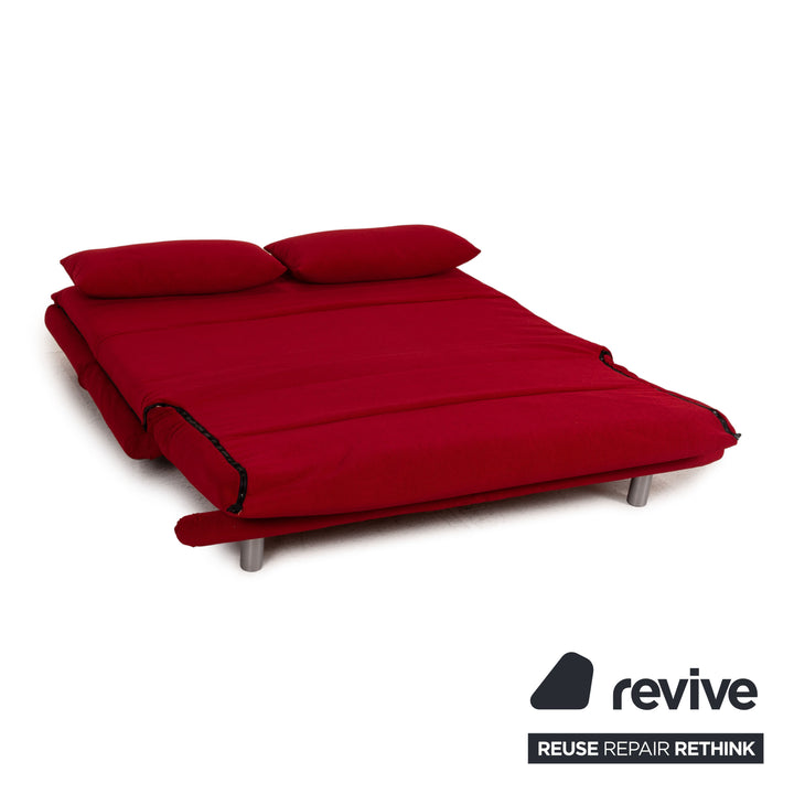 Ligne Roset Canapé en tissu Multy Bordeaux fonction canapé trois places fonction couchage