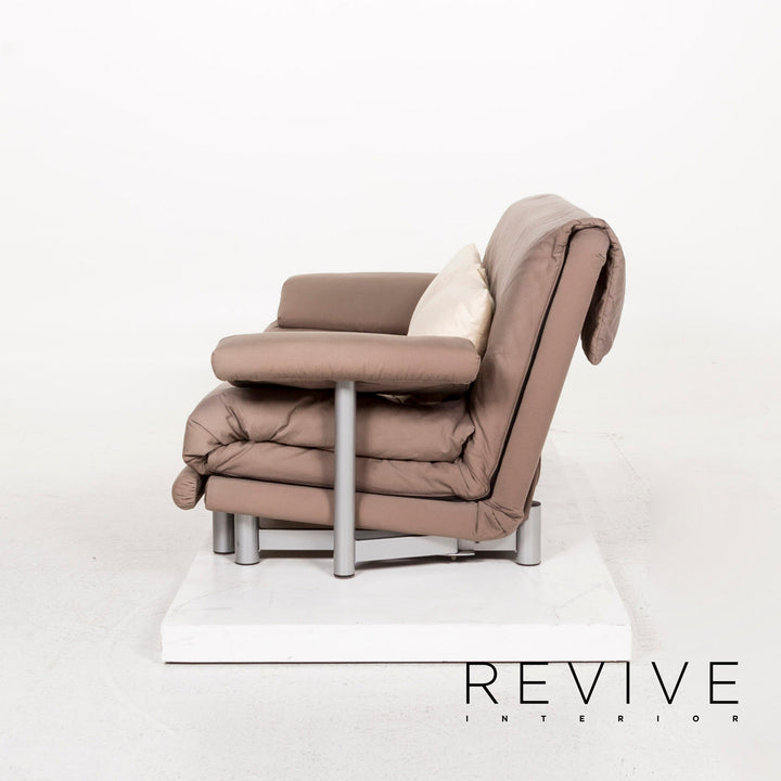 Ligne roset canapé en tissu Multy marron gris beige canapé lit trois places fonction sommeil canapé #12464