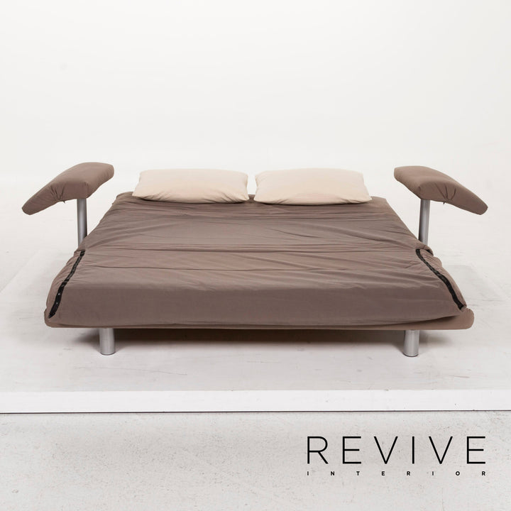 Ligne roset canapé en tissu Multy marron gris beige canapé lit trois places fonction sommeil canapé #12464