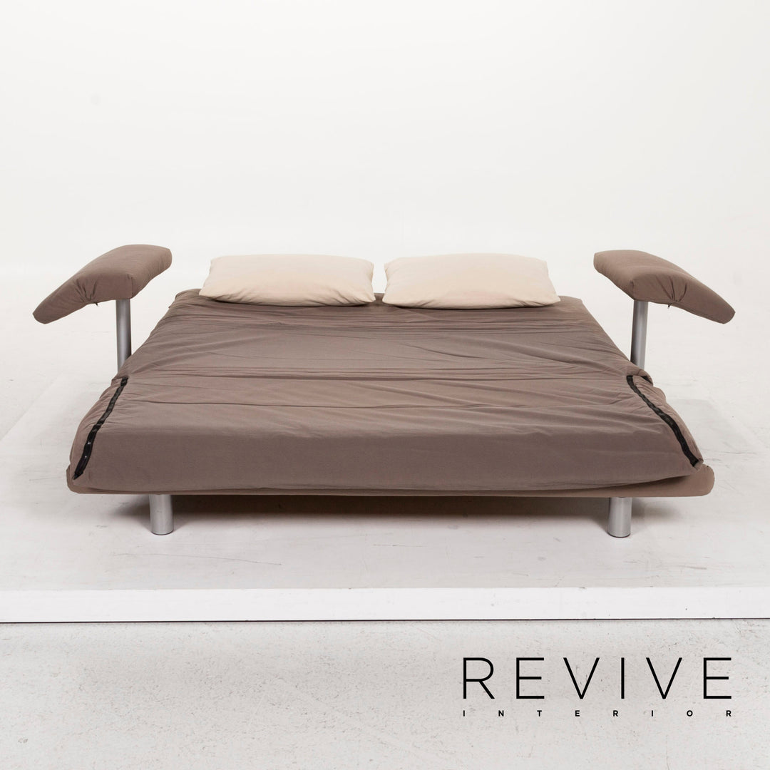 ligne roset Multy Stoff Sofa Braun Graubeige Dreisitzer Schlafsofa Schlaffunktion Funktion Couch inkl. Armlehnen