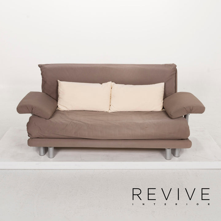 ligne roset Multy Stoff Sofa Braun Graubeige Dreisitzer Schlafsofa Schlaffunktion Funktion Couch inkl. Armlehnen