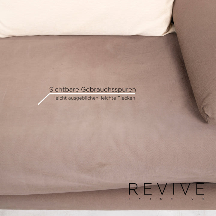 Ligne roset canapé en tissu Multy marron gris beige canapé lit trois places fonction sommeil canapé #12464