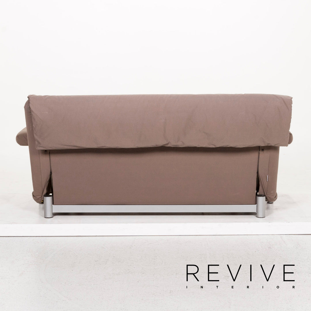Ligne roset canapé en tissu Multy marron gris beige canapé lit trois places fonction sommeil canapé #12464