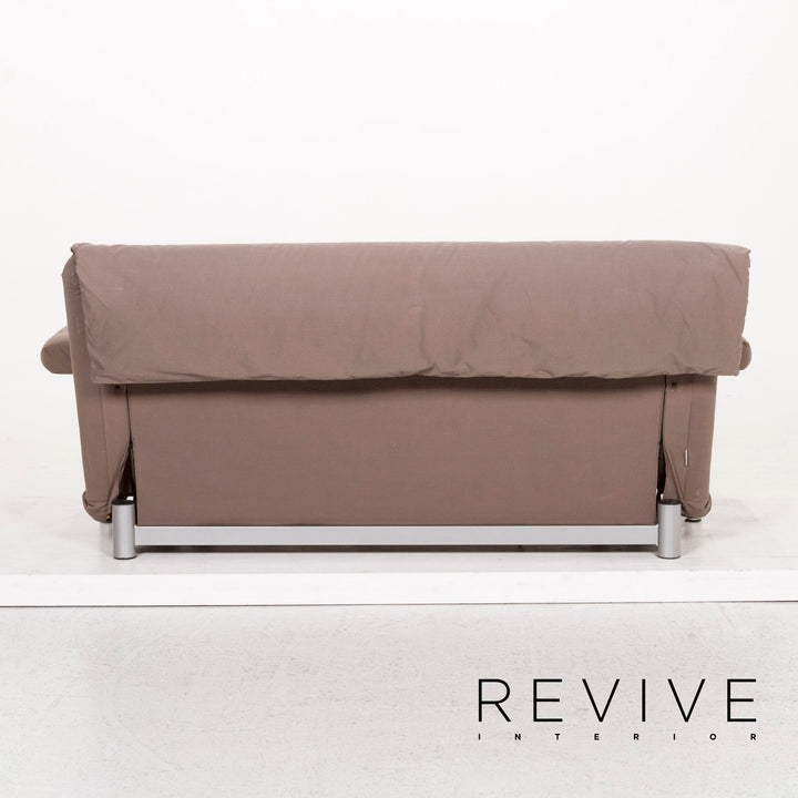 Ligne roset canapé en tissu Multy marron gris beige canapé lit trois places fonction sommeil canapé #12464