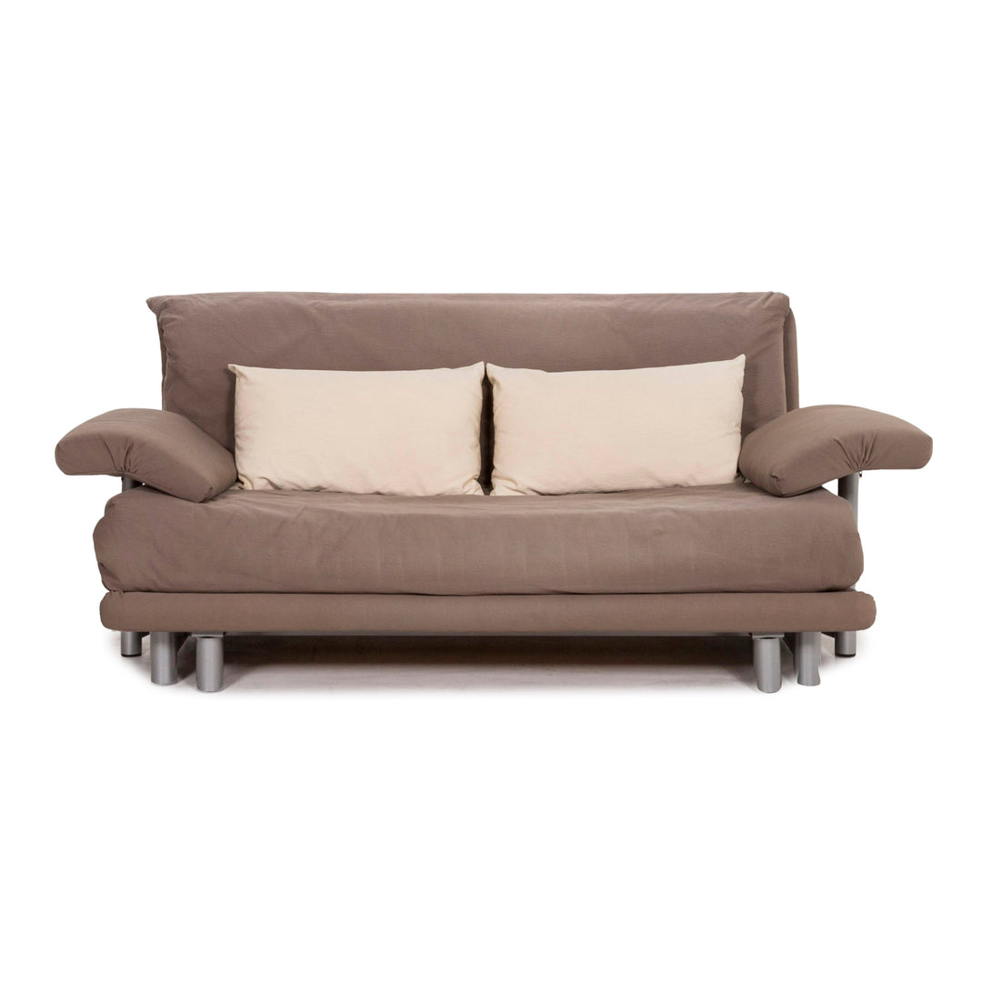 ligne roset Multy Stoff Sofa Braun Graubeige Dreisitzer Schlafsofa Schlaffunktion Funktion Couch inkl. Armlehnen