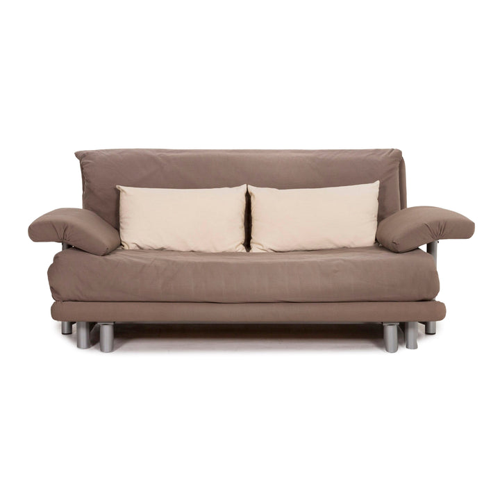 ligne roset Multy Stoff Sofa Braun Graubeige Dreisitzer Schlafsofa Schlaffunktion Funktion Couch inkl. Armlehnen