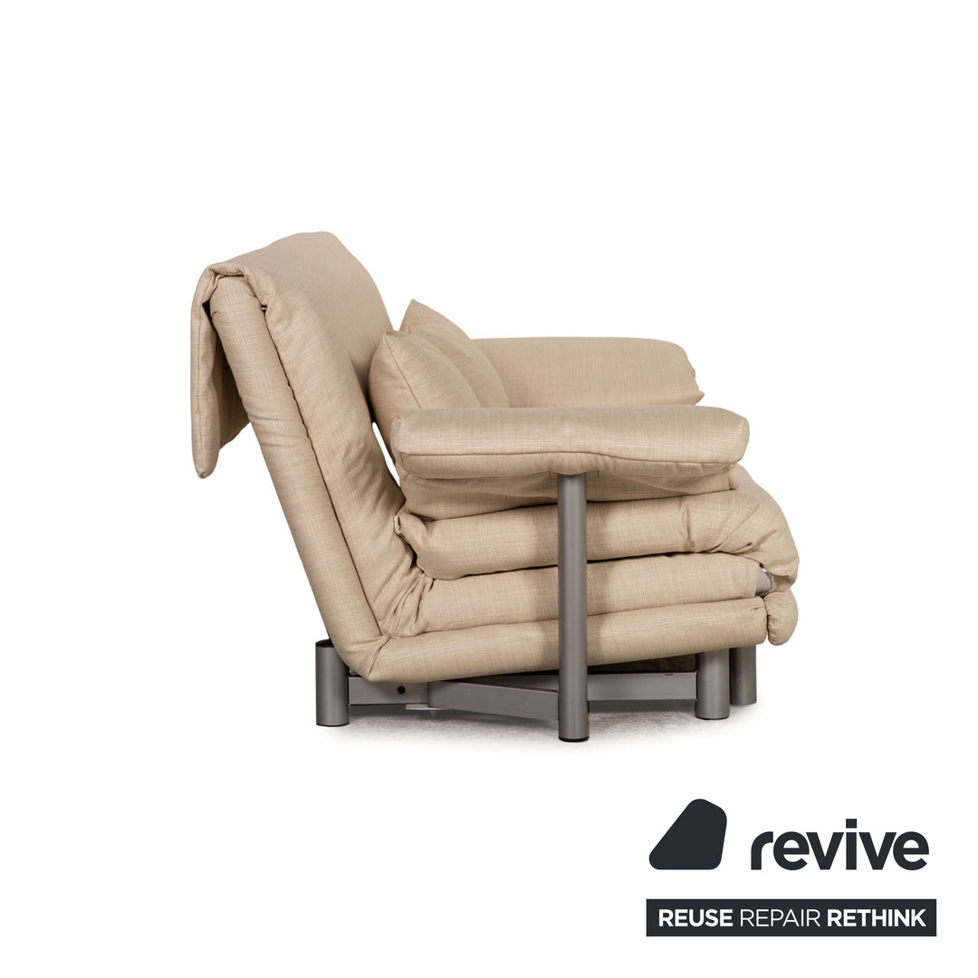 Ligne roset Canapé 3 places en tissu Multy crème, fonction couchage, nouvelle housse