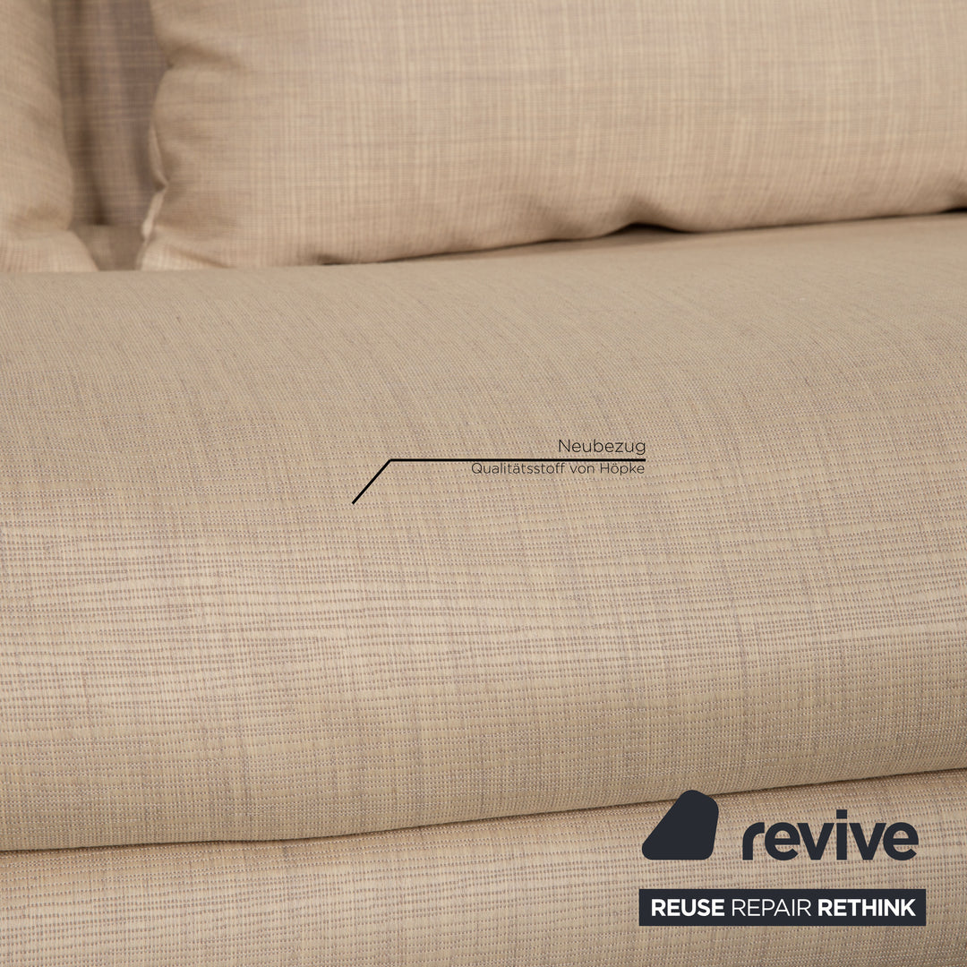 Ligne roset Canapé 3 places en tissu Multy crème, fonction couchage, nouvelle housse
