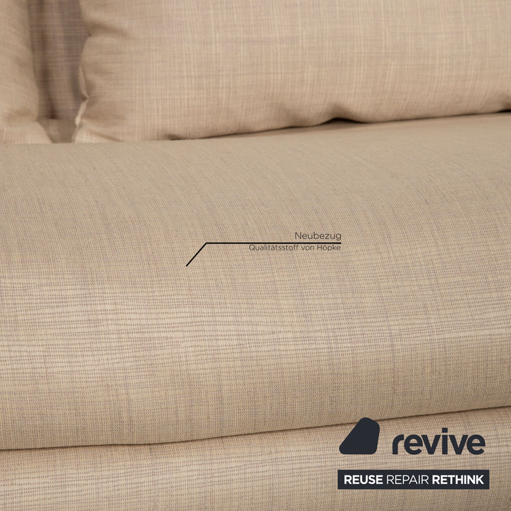 Ligne roset Canapé 3 places en tissu Multy crème, fonction couchage, nouvelle housse
