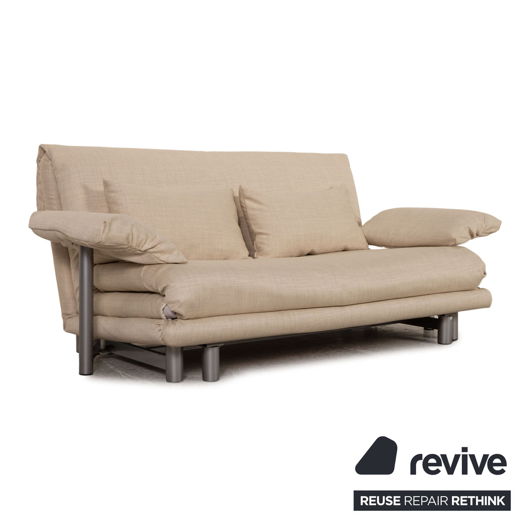 Ligne roset Canapé 3 places en tissu Multy crème, fonction couchage, nouvelle housse