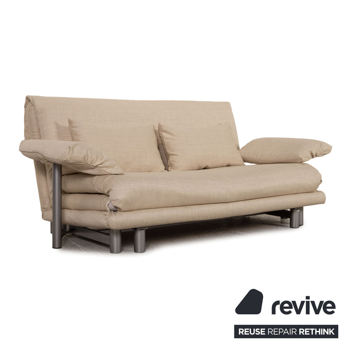 Ligne roset Canapé 3 places en tissu Multy crème, fonction couchage, nouvelle housse