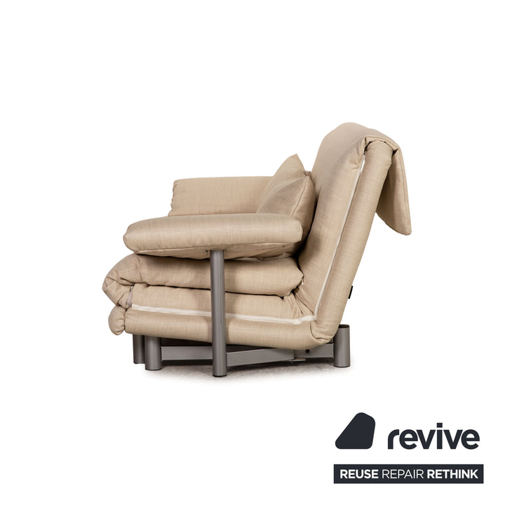 Ligne roset Canapé 3 places en tissu Multy crème, fonction couchage, nouvelle housse