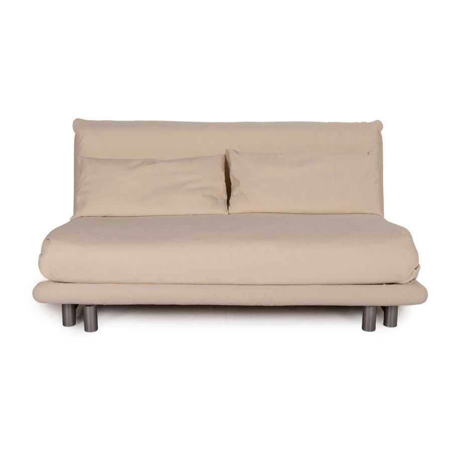 ligne roset Multy stoffen bank crème driezitsbank met slaapfunctie bank