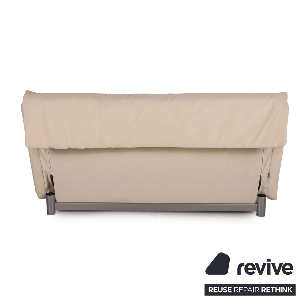 ligne roset Multy stoffen bank crème driezitsbank met slaapfunctie bank