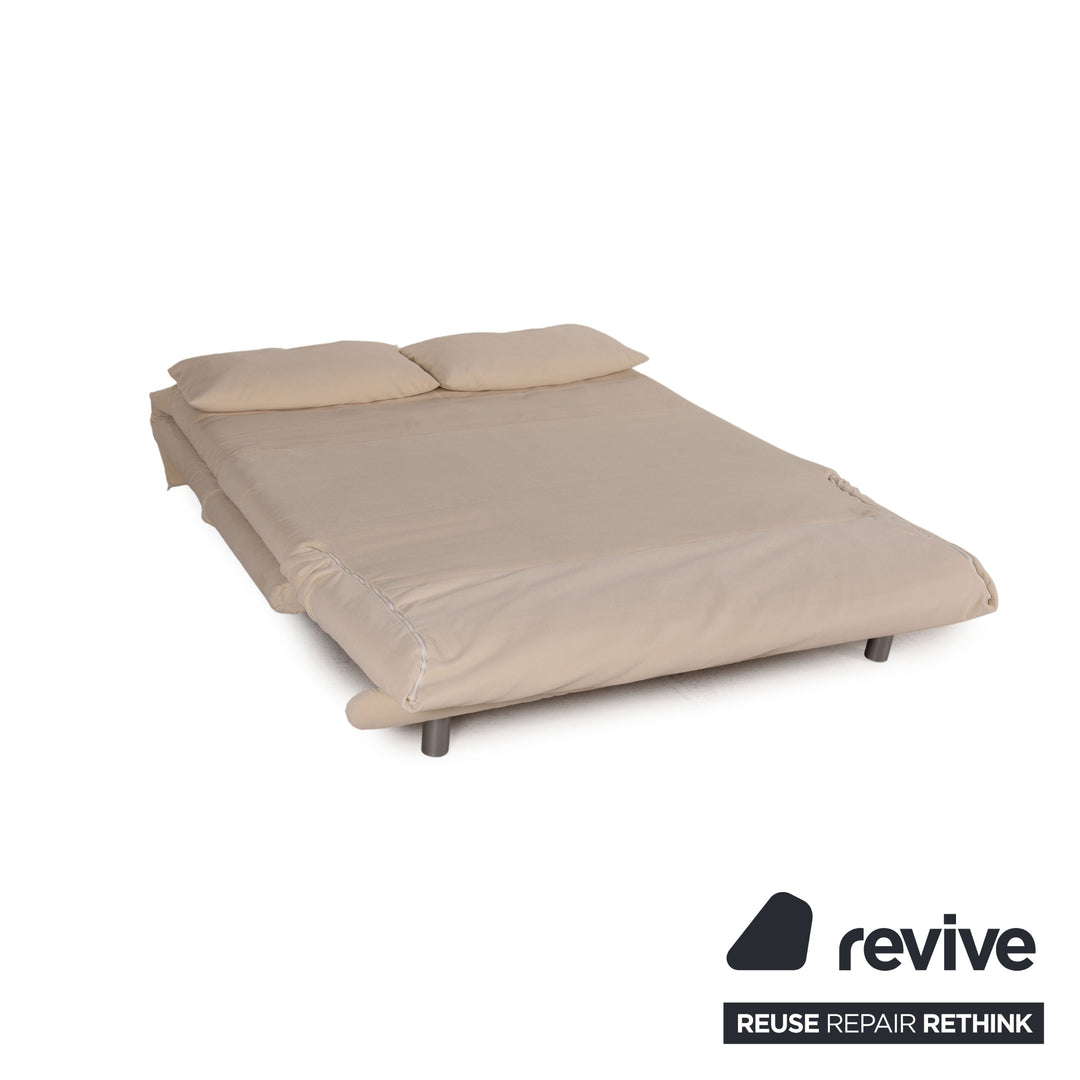 ligne roset Multy stoffen bank crème driezitsbank met slaapfunctie bank