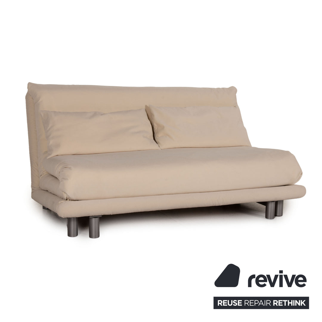 ligne roset Multy stoffen bank crème driezitsbank met slaapfunctie bank