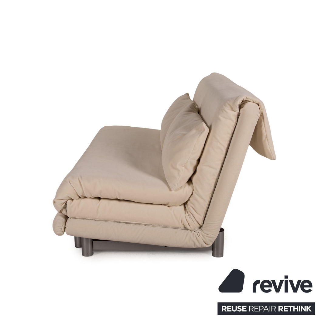 ligne roset Multy stoffen bank crème driezitsbank met slaapfunctie bank