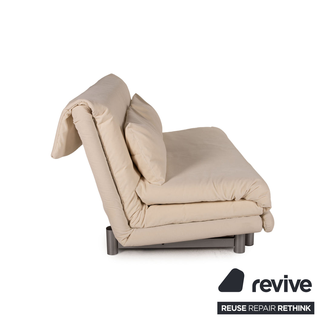 ligne roset Multy stoffen bank crème driezitsbank met slaapfunctie bank