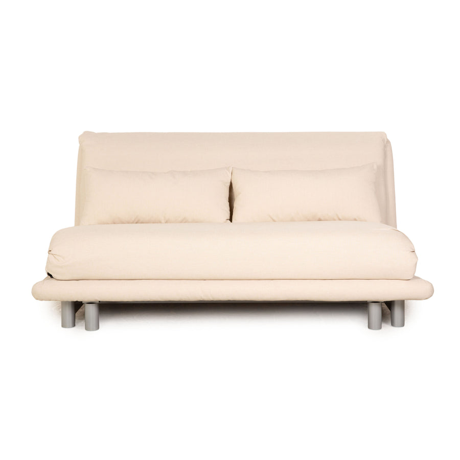 Ligne Roset Multy Fabric Sofa Cream Three Seater Sofa Bed Couch Sofa