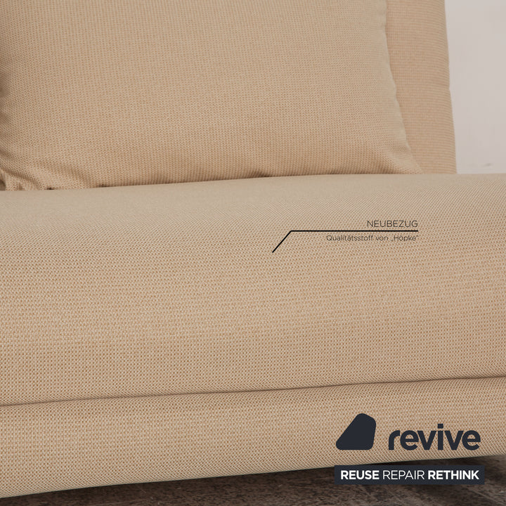 ligne roset Multy stoffen bank crème driezitsbank slaapbank nieuwe bekleding