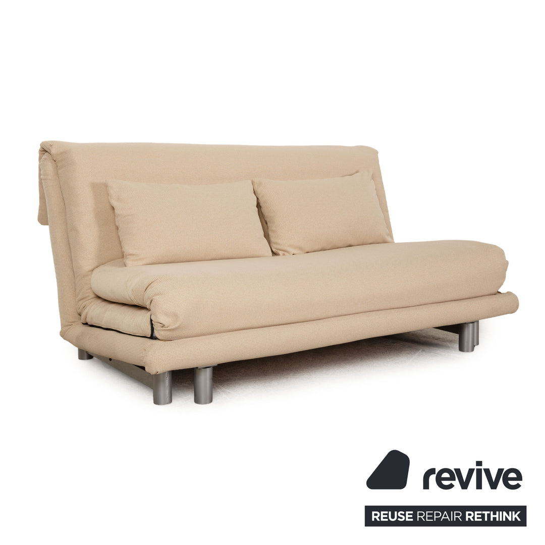 ligne roset Multy stoffen bank crème driezitsbank slaapbank nieuwe bekleding