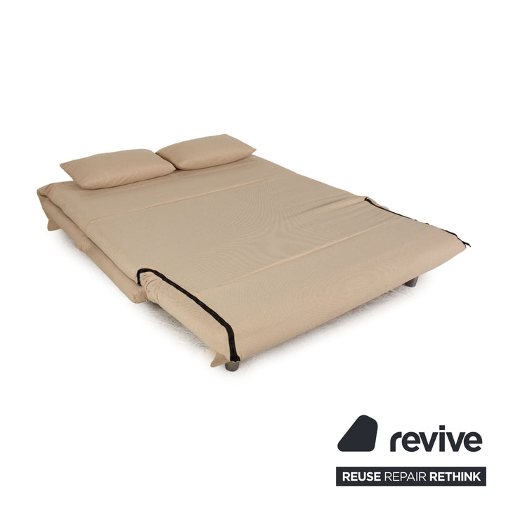 ligne roset Multy stoffen bank crème driezitsbank slaapbank nieuwe bekleding