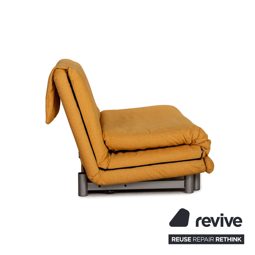 ligne roset Canapé en tissu Multy jaune fonction canapé 3 places fonction couchage