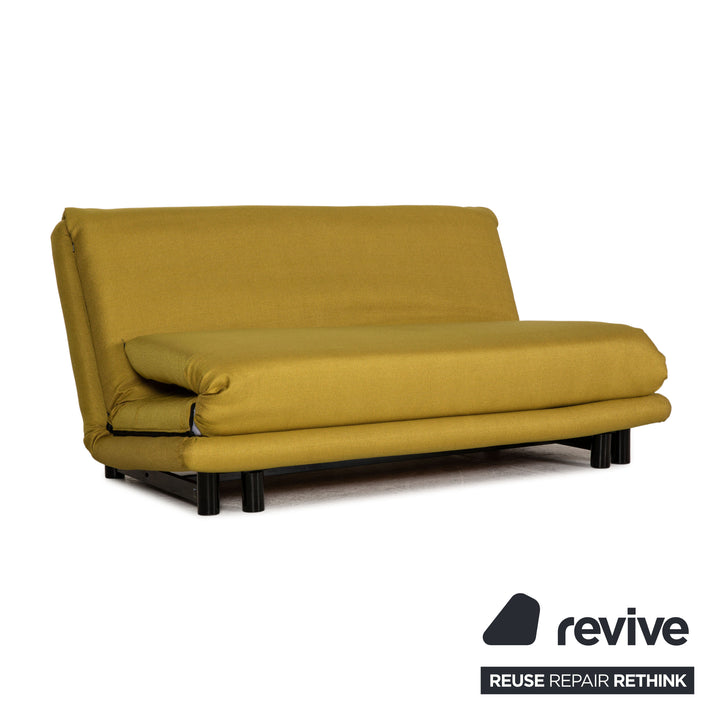 ligne roset Canapé en tissu Multy jaune fonction canapé 3 places fonction couchage