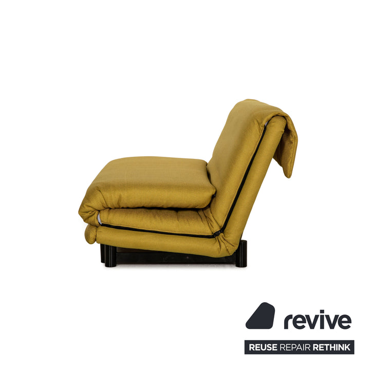 ligne roset Multy fabric sofa yellow three-seater couch function sleeping function