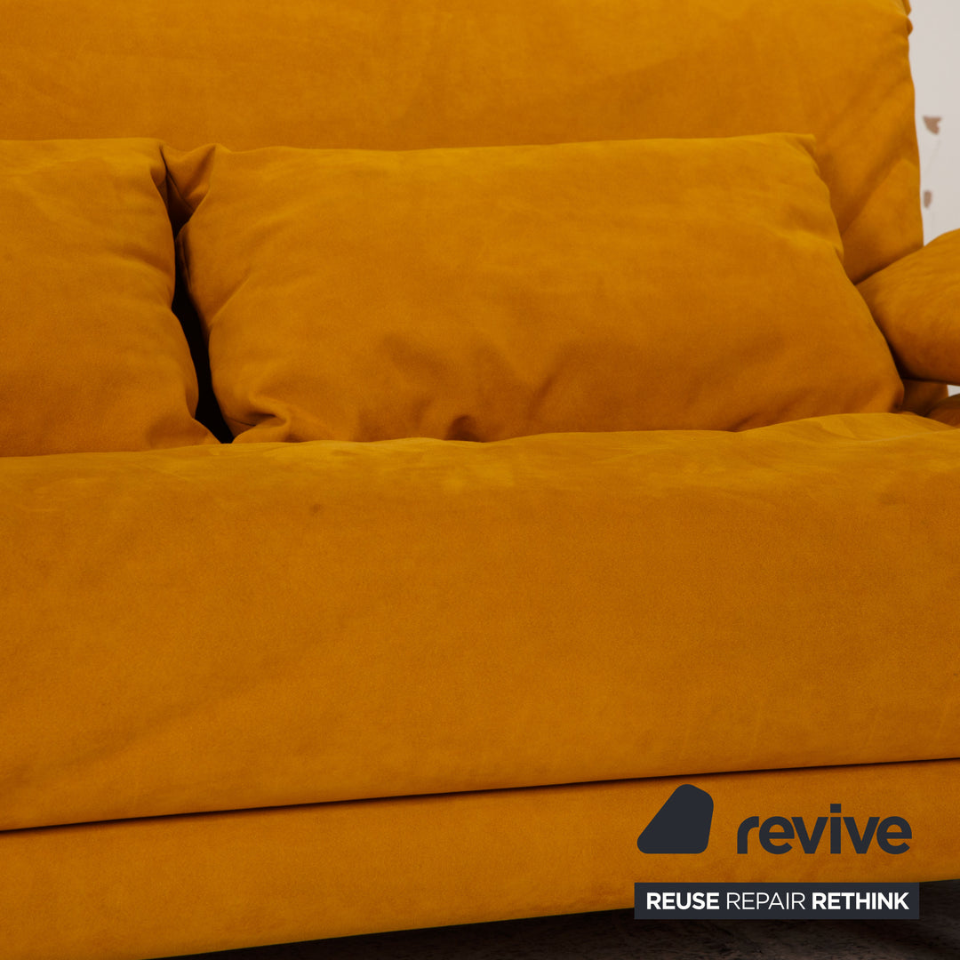 ligne roset Multy Stoff Sofa Gelb Dreisitzer Couch Funktion Schlaffunktion inkl. Armlehnen
