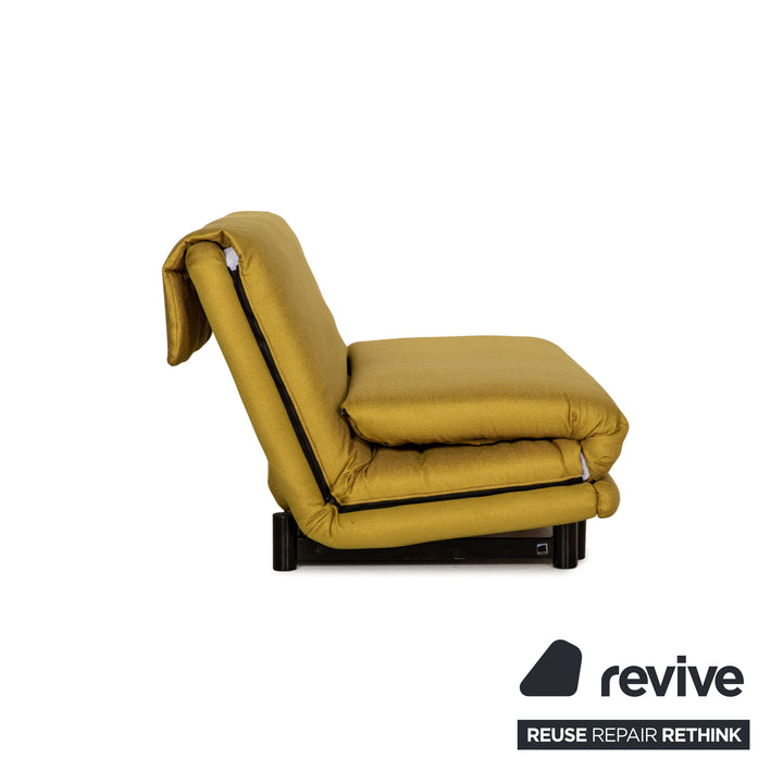 ligne roset Canapé en tissu Multy jaune fonction canapé 3 places fonction couchage