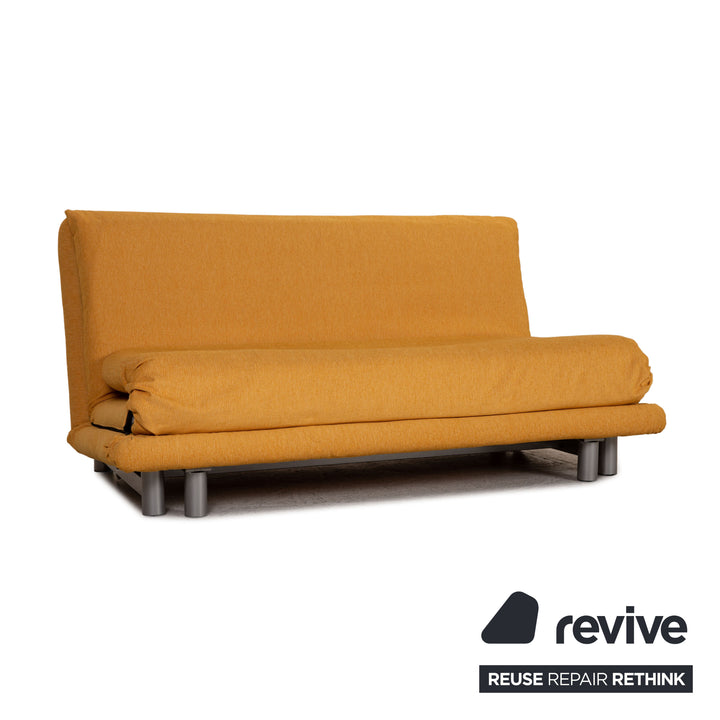 ligne roset Canapé en tissu Multy jaune fonction canapé 3 places fonction couchage