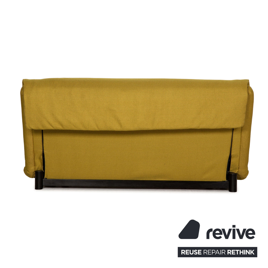 ligne roset Multy fabric sofa yellow three-seater couch function sleeping function