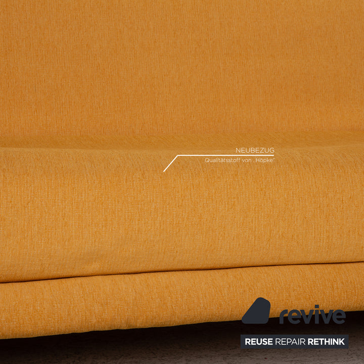 ligne roset Canapé en tissu Multy jaune fonction canapé 3 places fonction couchage
