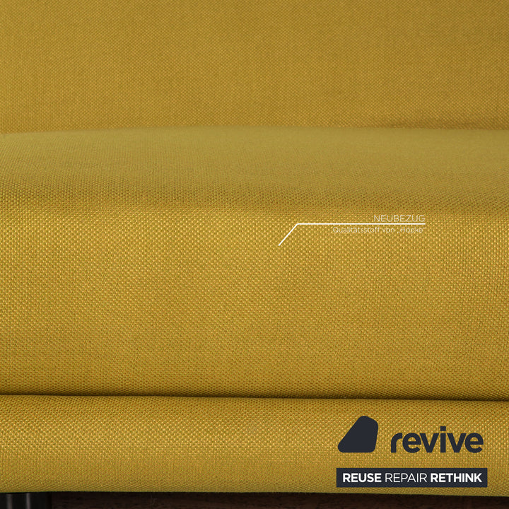 ligne roset Multy fabric sofa yellow three-seater couch function sleeping function