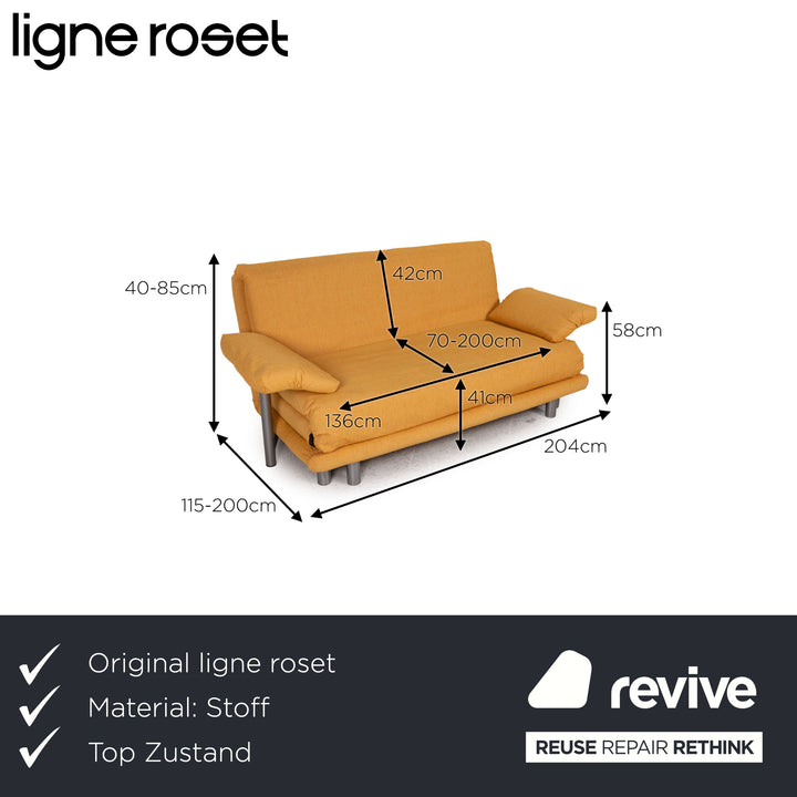 Ligne Roset Canapé En Tissu Multy Jaune Canapé Trois Places Fonction Sommeil