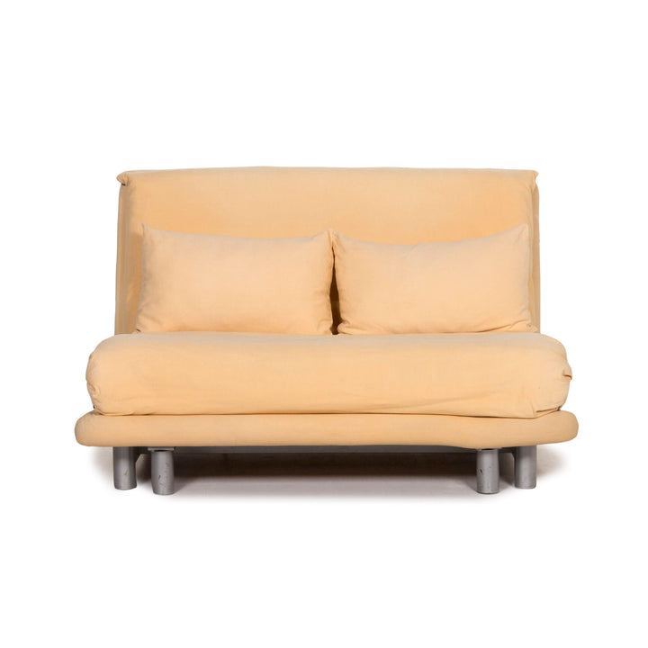 Ligne roset canapé en tissu Multy jaune deux places 1.5 places fonction sommeil canapé-lit #12591