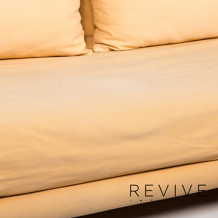 Ligne roset canapé en tissu Multy jaune deux places 1.5 places fonction sommeil canapé-lit #12591