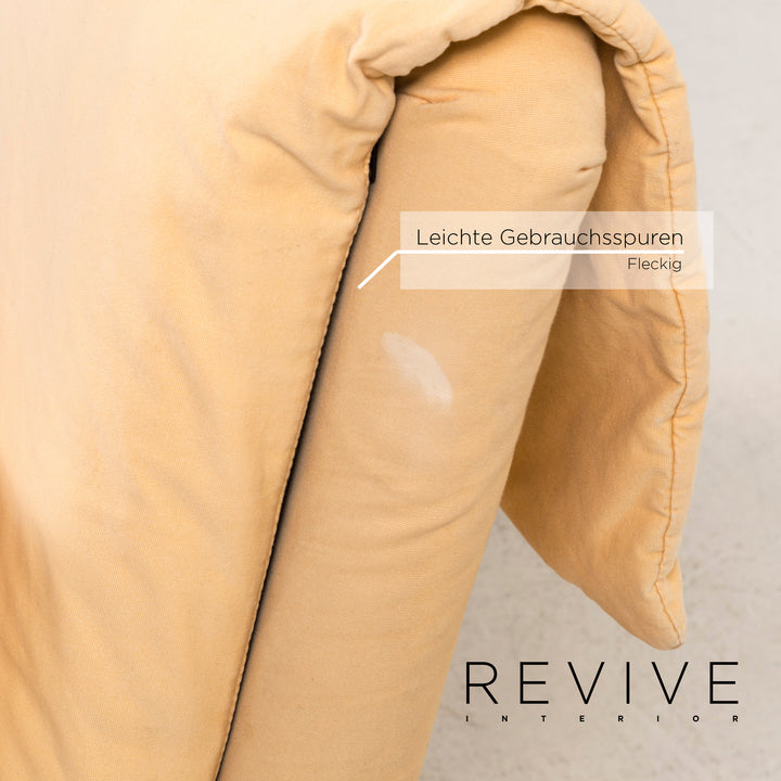 Ligne roset canapé en tissu Multy jaune deux places 1.5 places fonction sommeil canapé-lit #12591