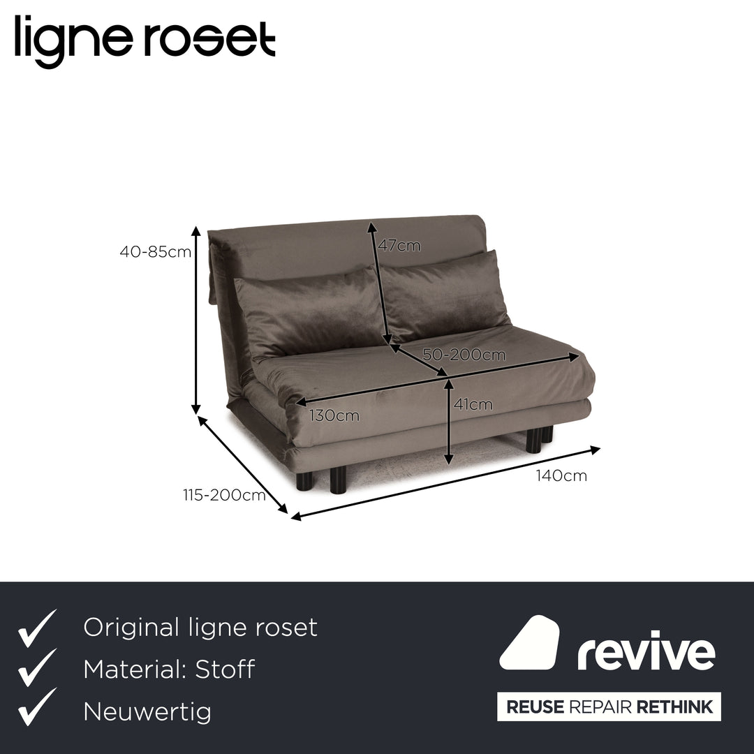 Ligne Roset Multy stoffen bank grijs bankstel met slaapfunctie