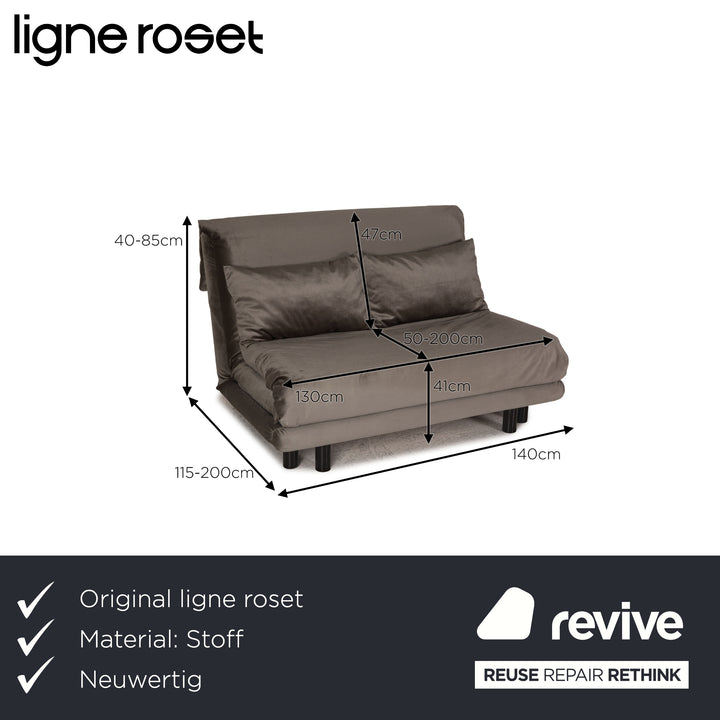 Ligne Roset Multy stoffen bank grijs bankstel met slaapfunctie