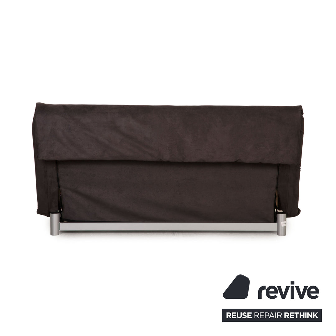 ligne roset Multy Stoff Sofa Grau Dreisitzer Couch Funktion Schlaffunktion