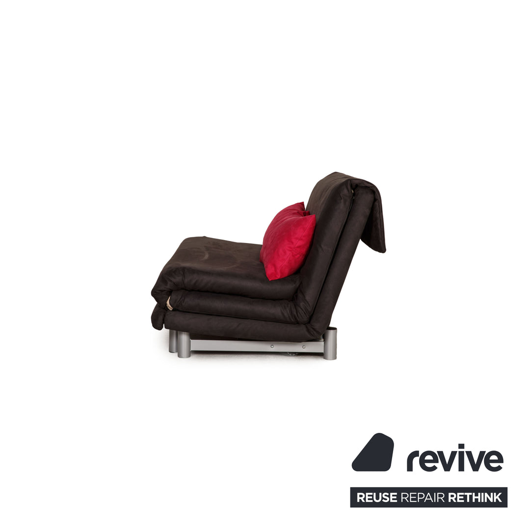 ligne roset Multy Stoff Sofa Grau Dreisitzer Couch Funktion Schlaffunktion