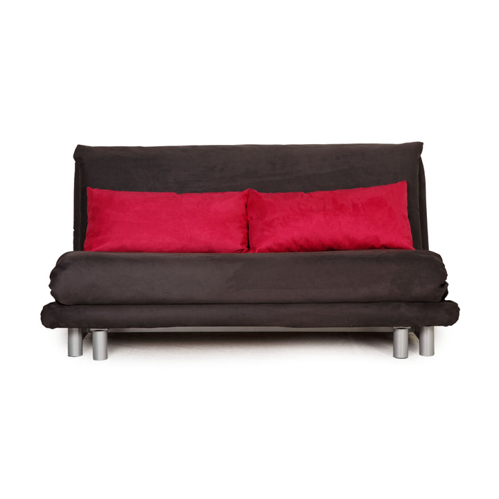 ligne roset Multy Stoff Sofa Grau Dreisitzer Couch Funktion Schlaffunktion