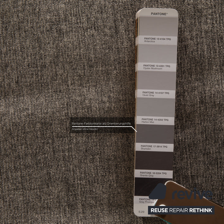 ligne roset Multy Stoff Sofa Grau Dreisitzer Couch Funktion Schlaffunktion