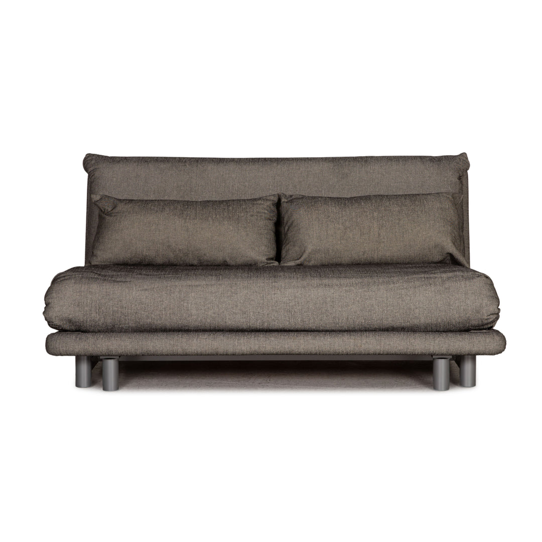 ligne roset Multy Stoff Sofa Grau Dreisitzer Couch Funktion Schlaffunktion