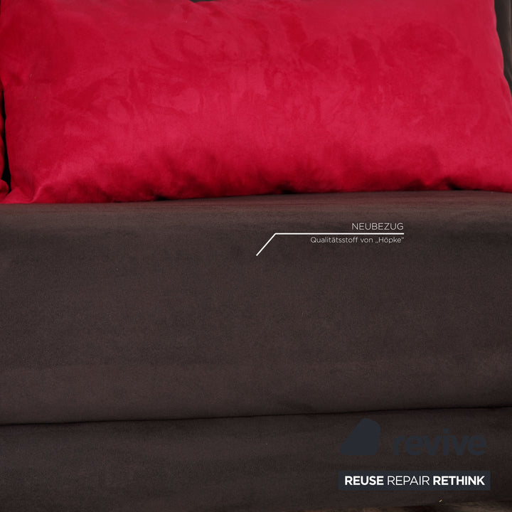 ligne roset Multy Stoff Sofa Grau Dreisitzer Couch Funktion Schlaffunktion