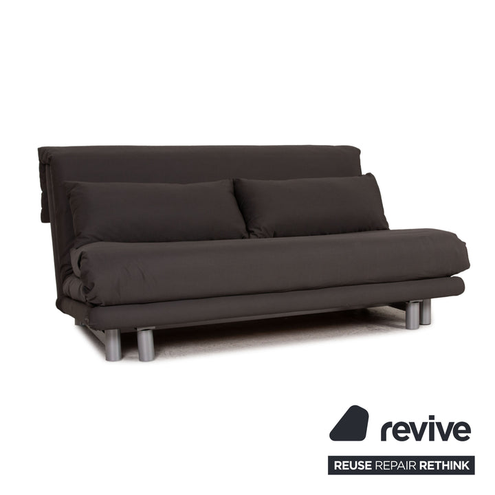 ligne roset Multy fabric sofa gray three-seater couch function sleeping function