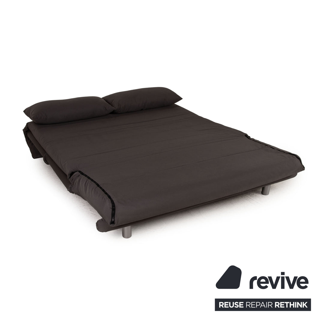 ligne roset Multy fabric sofa gray three-seater couch function sleeping function